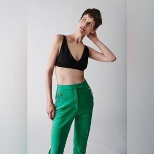ZARA BUTTONED HIGH-WAISTED PANTS